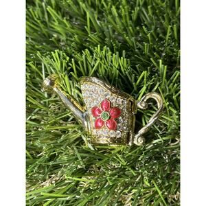 ⭐️Estee Lauder 'Beautiful Watering Can' Solid Perfume Compact SwarovskiVintage⭐️